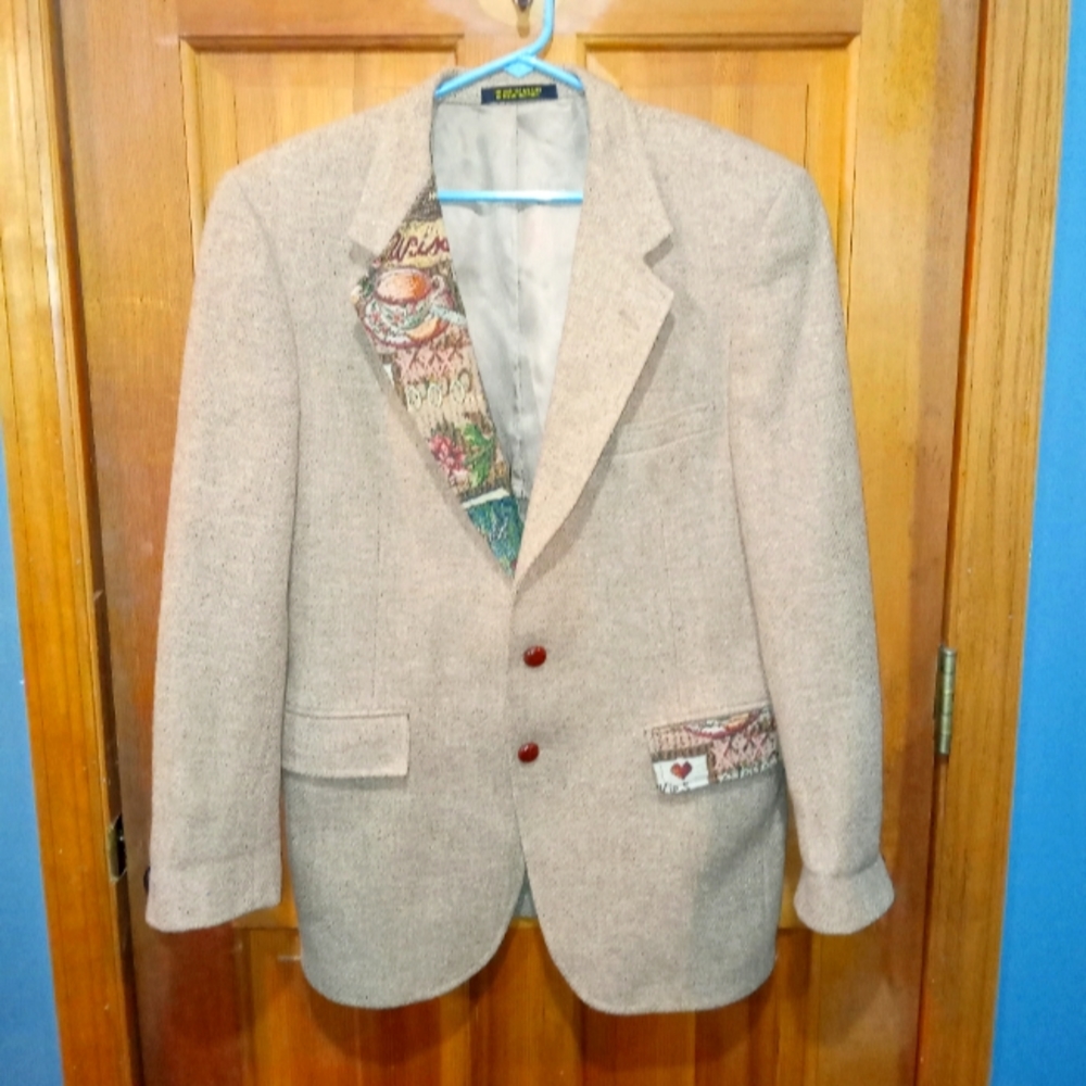 Evan Picone tailored for Dayton's 100% wool tan blazer size 40